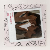 ハッピーヴァレンティネスモダンデースタイリッシュロマンチック写真 ジグソーパズル (横)