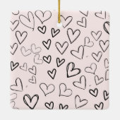 ハッピーヴァレンティネスモダンデースタイリッシュロマンチック写真 セラミックオーナメント (裏面)