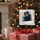 ハッピーヴァレンティネスモダンデースタイリッシュロマンチック写真 セラミックオーナメント