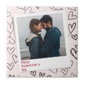 ハッピーヴァレンティネスモダンデースタイリッシュロマンチック写真 タイル (正面)