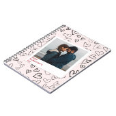 ハッピーヴァレンティネスモダンデースタイリッシュロマンチック写真 ノートブック (左側)