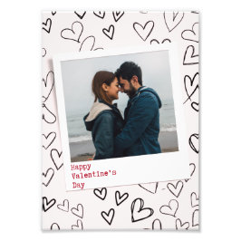 ハッピーヴァレンティネスモダンデースタイリッシュロマンチック写真 フォトプリント           