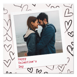 ハッピーヴァレンティネスモダンデースタイリッシュロマンチック写真 フォトプリント           