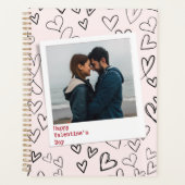 ハッピーヴァレンティネスモダンデースタイリッシュロマンチック写真 プランナー手帳 (正面)