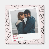 ハッピーヴァレンティネスモダンデースタイリッシュロマンチック写真 マグネット (正面)