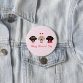 ハッピーヴァレンティネスラブラドールレトリエバードッグ 缶バッジ (インサイチュ)