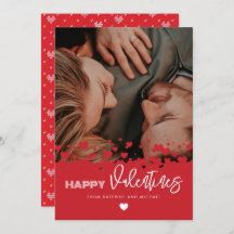 ハッピーヴァレンティネス写真赤いハートカップル家族