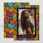 ハッピーヴァレンティネス数々のデイカラーのジャングルハート写真 シーズンカード (正面/裏面)