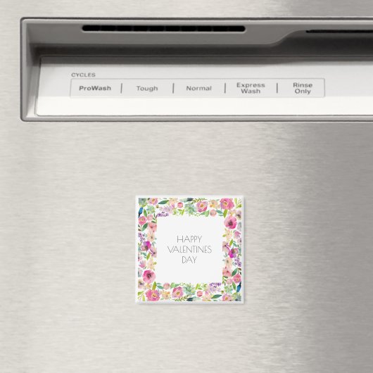 ハッピーヴァレンティネス水彩フローラ愛あなた名 マグネット (インサイチュ (食洗機))