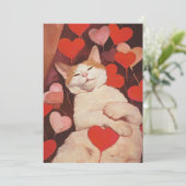 ハッピーヴァレンティネス猫 シーズンカード (スタンド正面)