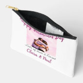 ハッピーヴァレンティモダンネスの日キス愛の名前p アクセサリーポーチ (見開き)