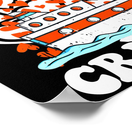 ハッピーヴァレンティーンズクルーズハートカッコいいクルージング ポスター (角)