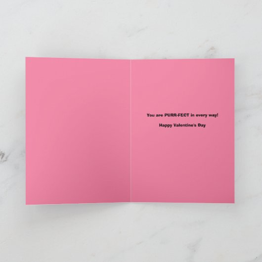 ハッピーヴァレンティーンズデイおもしろいドーターキティ猫 シーズンカード (内部)