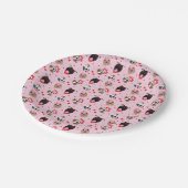 ハッピーヴァレンティーンズデイアメリカンピットブルテリア ペーパープレート (アングル)