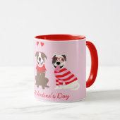 ハッピーヴァレンティーンズデイアメリカンピットブルテリア マグカップ (正面右)