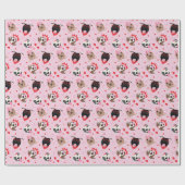 ハッピーヴァレンティーンズデイアメリカンピットブルテリア ラッピングペーパー (フラット)