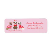 ハッピーヴァレンティーンズデイアメリカンピットブルテリア ラベル (正面)