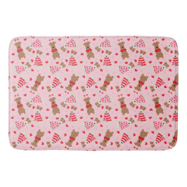 ハッピーヴァレンティーンズデイウェルシュワイヤキツネテリアドッグス バスマット