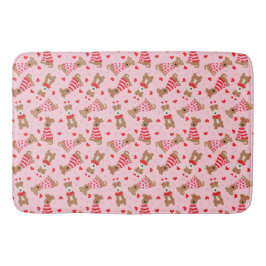 ハッピーヴァレンティーンズデイウェルシュワイヤキツネテリアドッグス バスマット