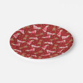 ハッピーヴァレンティーンズデイウェルシュワイヤキツネテリアドッグス ペーパープレート (アングル)