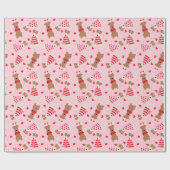 ハッピーヴァレンティーンズデイウェルシュワイヤキツネテリアドッグス ラッピングペーパー (フラット)