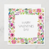 ハッピーヴァレンティーンズデイウォーターカラーフローラピンクスウィート (正面/裏面)