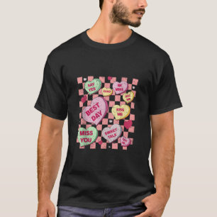 ハッピーヴァレンティーンズデイキャンディ会話ハートカット Tシャツ