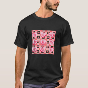 ハッピーヴァレンティーンズデイキャンディ会話ハートカット Tシャツ