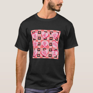 ハッピーヴァレンティーンズデイキャンディ会話ハートカット Tシャツ