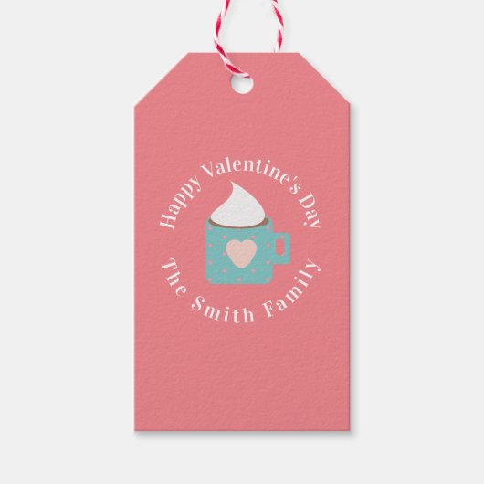 ハッピーヴァレンティーンズデイキャンプファイアーチョコレート ギフトタグ (正面)