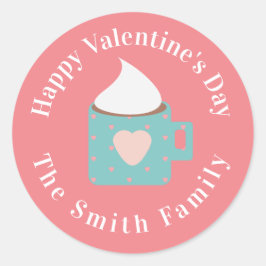 ハッピーヴァレンティーンズデイキャンプファイアーチョコレート ラウンドシール