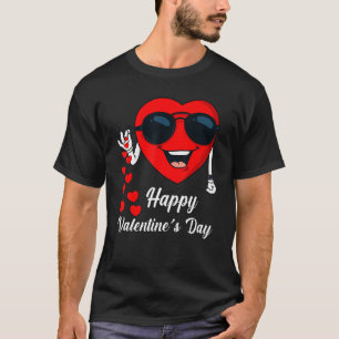 ハッピーヴァレンティーンズデイキュートハートベーサルティングハート Tシャツ