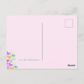 ハッピーヴァレンティーンズデイキュートパステルハート写真 ポストカード (裏面)