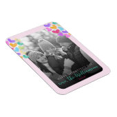 ハッピーヴァレンティーンズデイキュートパステルハート写真 マグネット (右側)