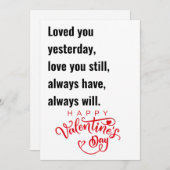 ハッピーヴァレンティーンズデイギフト彼女のホリデーカード シーズンカード (正面/裏面)