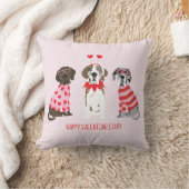 ハッピーヴァレンティーンズデイグレート・ダン・ドッグス クッション (ブランケット)