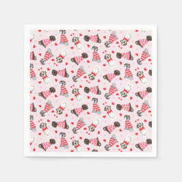 ハッピーヴァレンティーンズデイグレート・ダン・ドッグス スタンダードカクテルナプキン