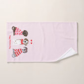 ハッピーヴァレンティーンズデイグレート・ダン・ドッグス バスタオルセット (ハンドタオル)