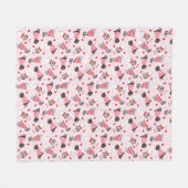 ハッピーヴァレンティーンズデイグレート・ダン・ドッグス フリースブランケット (正面(横))