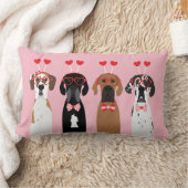 ハッピーヴァレンティーンズデイグレート・ダン・ドッグス ランバークッション (ブランケット)