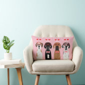 ハッピーヴァレンティーンズデイグレート・ダン・ドッグス ランバークッション (椅子)
