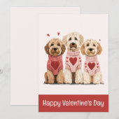 ハッピーヴァレンティーンズデイゴールデンドールドードルドッグス シーズンカード (正面/裏面)