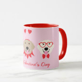 ハッピーヴァレンティーンズデイゴールデンレトリエバードッグス マグカップ (正面右)