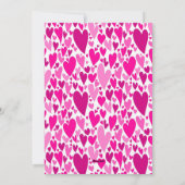 ハッピーヴァレンティーンズデイシックなピンクハートカップル写真 シーズンカード (裏面)