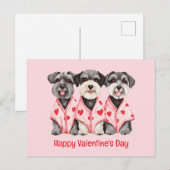 ハッピーヴァレンティーンズデイシュナウザードッグス シーズンポストカード (正面/裏面)