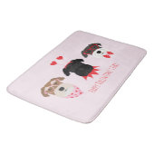 ハッピーヴァレンティーンズデイシュナウザードッグス バスマット (アングル)