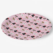 ハッピーヴァレンティーンズデイシュナウザードッグス ペーパープレート (アングル)