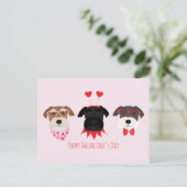 ハッピーヴァレンティーンズデイシュナウザードッグス ポストカード (スタンド正面)