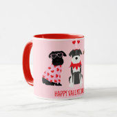 ハッピーヴァレンティーンズデイシュナウザードッグス マグカップ (正面左)