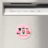 ハッピーヴァレンティーンズデイシュナウザードッグス マグネット (インサイチュ (食洗機))